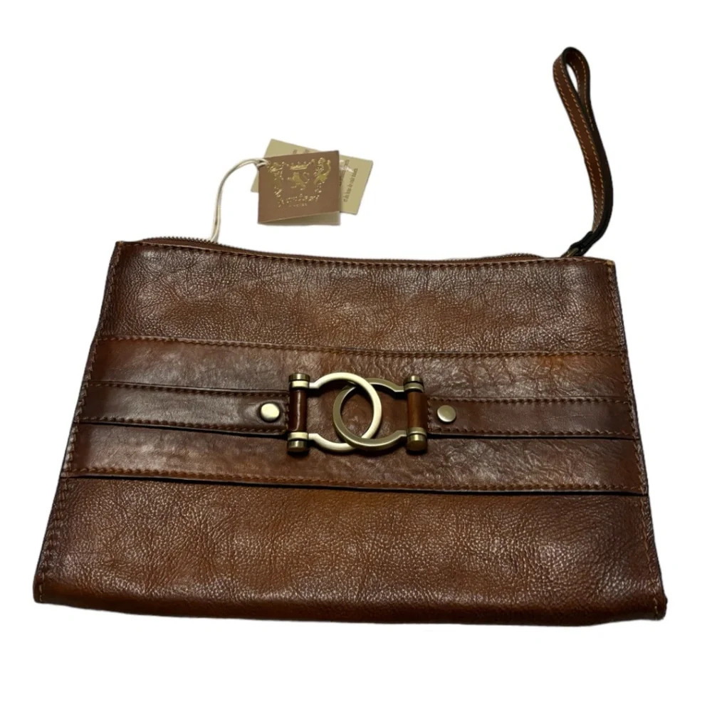 Partesi leather clutch